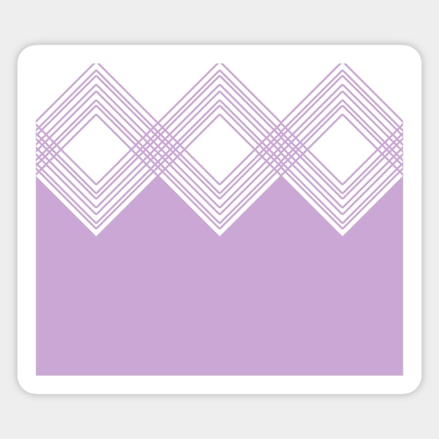 Abstract geometric pattern - purple and white. Sticker by kerens